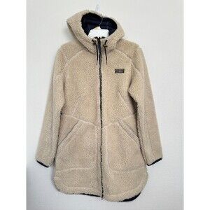 LL Bean Mountain Pile Fleece Sherpa Full Zip Hooded Jacket Women's Small Regular
